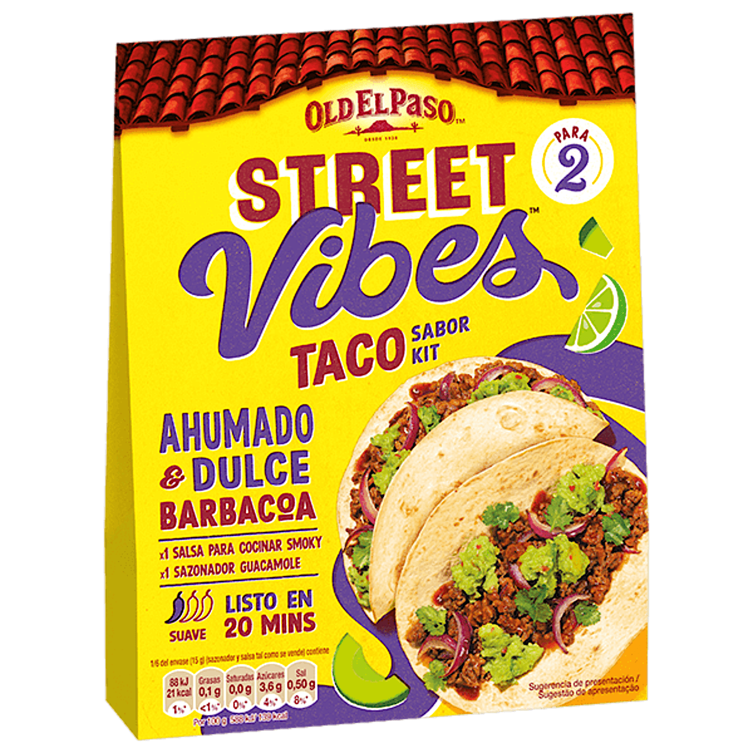 paquete de kit barbacoa sabor taco Old El Paso, 90g